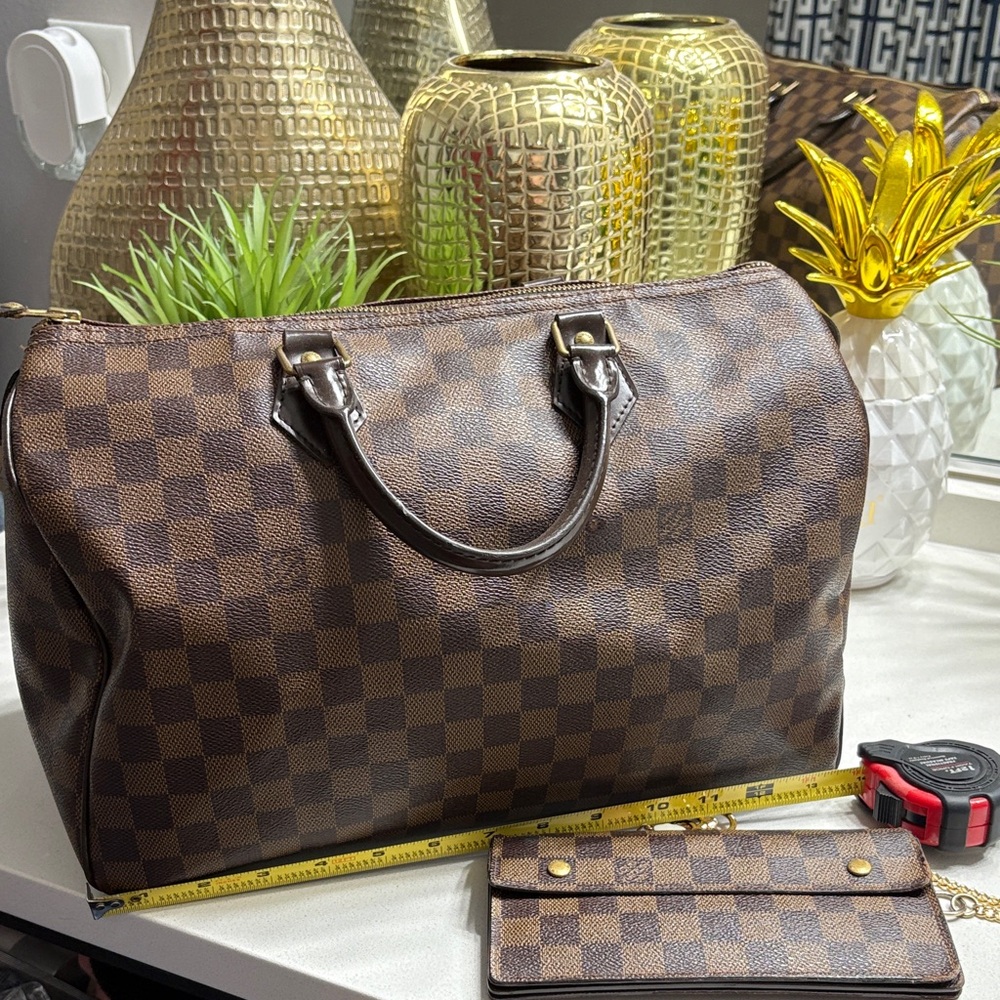 Louis Vuitton Brown Damier Ebene Speedy 35